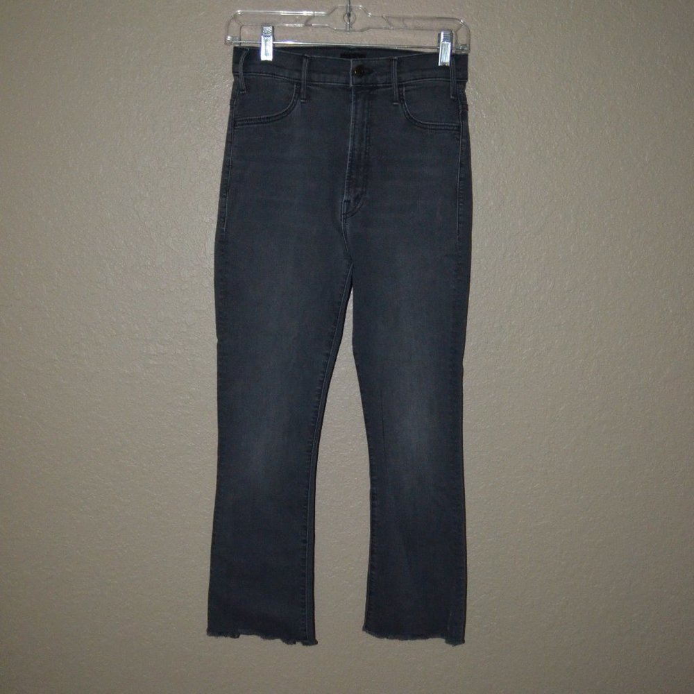$228 Sz 26 Mother The Hustler Ankle Fray Lighting Up Lanterns Gray Jeans